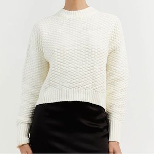 *SOLD* NWOT Dissh Ember White Honeycomb Knit Jumper